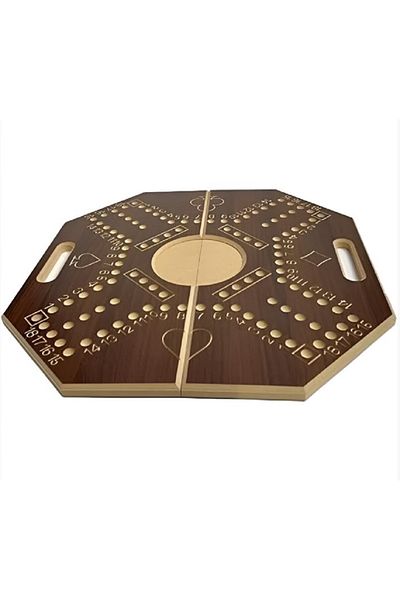 rexa Numbered Foldable Jackaroo Wooden Board Game – Large Size for 4 Players with Playing Cards -57x57CM