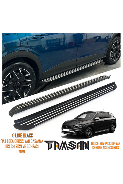 TAMSAN FIAT EGEA CROSS X-LINE MODEL YAN BASAMAK SIYAH 183 CM 2021 VE SONRASI ...