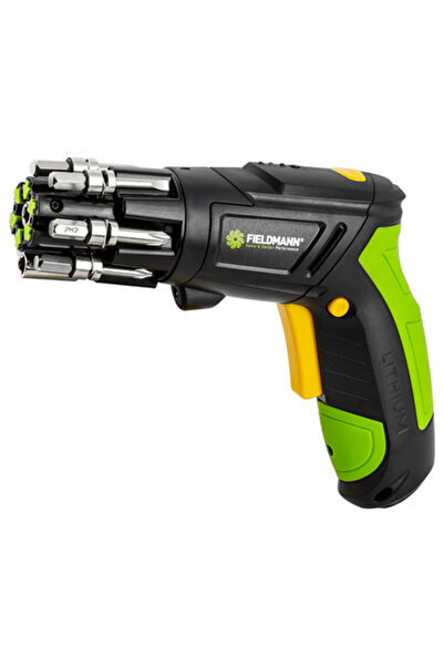 Fieldmann Șurubelniță electrică Li-Ion de 3.6V cu 6 biți, mâner rotativ și LED