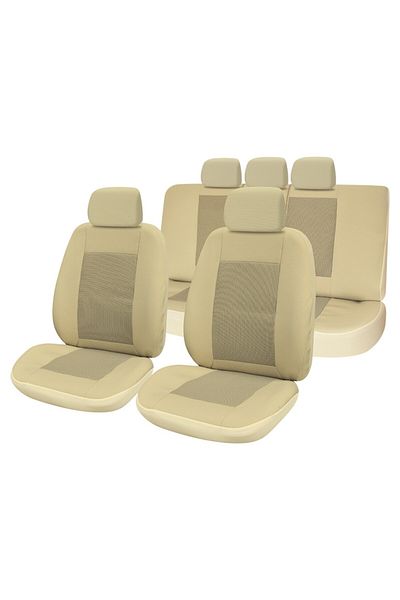 SMARTIC Huse scaune auto, Lux, 11 piese, compatibile airbag, rabatabile, 3 straturi de material