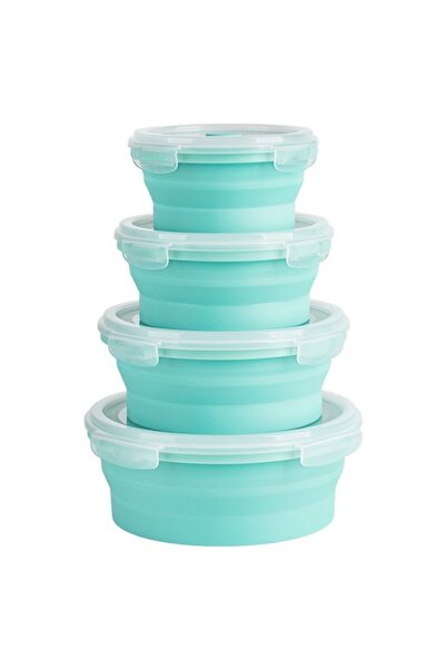 Teesa КОМПЛЕКТ ОТ 4 КРЪГЛИ СИЛИКОНОВИ ПРИБОРА ЗА ПРИБОРИ