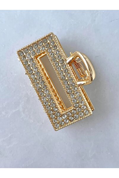 Sorendy Agrafă de păr de culoare aurie cu piatră de cristal Agrafă de păr cu ...