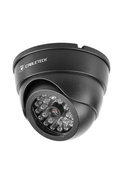 Cabletech Cameră de supraveghere falsă DK-3 cu autocolant de avertizare și ki...
