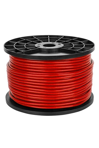 AZUSA Cablu profesional stereo roșu pentru microfon 6mm, rolă de 100m