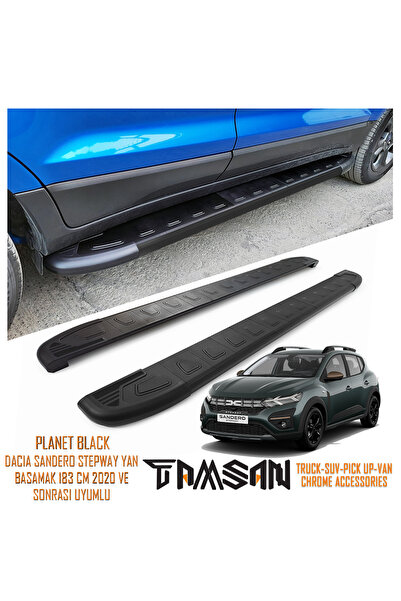 TAMSAN DACIA SANDERO STEPWAY PLANET MODEL YAN BASAMAK SİYAH 183 CM 2020 VE SO...