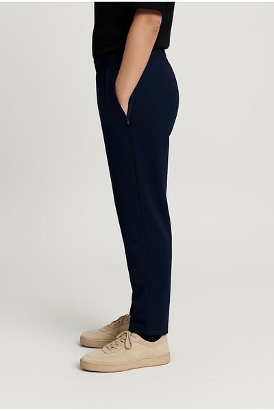 AXXEL Men's Navy Blue Woven Trousers-P2225