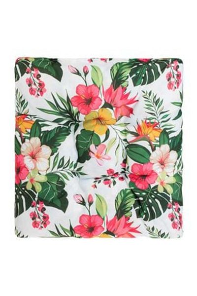 OEM Floor Cushion with Summer Hibiscus Pattern Waterproof 40 x 40 cm