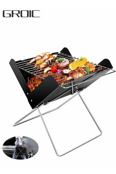 Generic Lightweight foldable barbecue grill for outdoor cooking activities