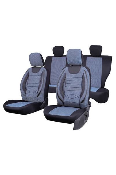 SMARTIC Huse scaune auto, City, 11 piese, compatibile airbag, rabatabile, 3 straturi de material