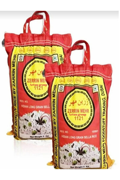 Artun Group 2 Adet 5 Kg Uzun Taneli Basmati Pirinç. 1121 Zarrin Mehr. Mahmood