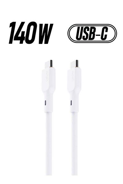 AUKEY 1.8M 140W Silicone USB C To USB C Cable - White