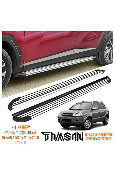 TAMSAN HYUNDAI TUCSON JM X-LINE MODEL YAN BASAMAK GRI 173 CM 2004-2009 UYUMLU