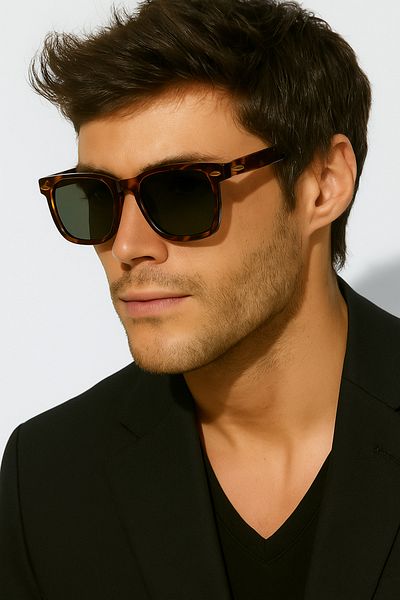 Merand Unisex Brown Leopard Pattern Vintage Sunglasses – Uv400 Filtered
