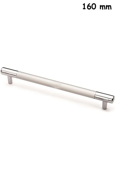 Sucuoğlu 160 mm T-Alm Pipe Length Handle Furniture Cabinet Door Drawer Handle Matte Chrome