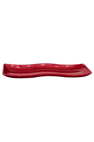 Raki RAKI wavy melamine platter 60x18x4cm red
