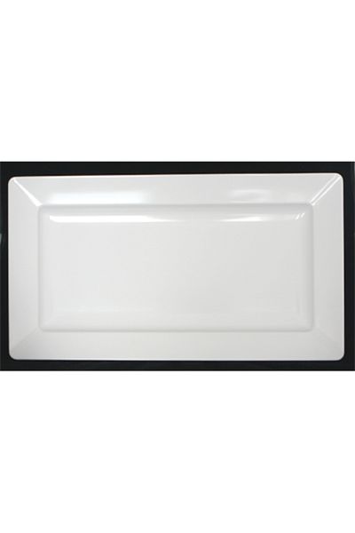 Raki Rectangular melamine serving platter RAKI BATON WHITE 27x50x1cm