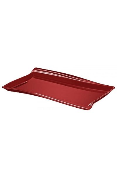 Raki Rectangular melamine serving platter RAKI RIVA RED 32.5x53x3.5cm