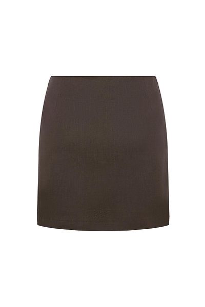 Suud Collection Горчиво кафява пола Nora от 100% лен