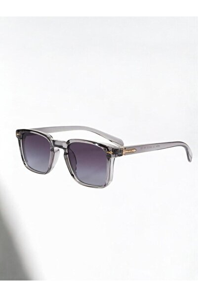 Merand Unisex Gray Transparent Square Frame Uv400 Sunglasses