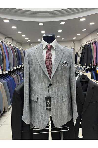Querinca Striped Linen Suit