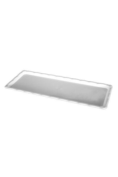 Raki Platou dreptunghiular policarbonat RAKI pentru desert 10x30x2cm alb