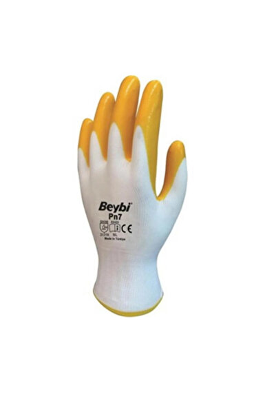 Beybi Pn7 Polyester Knitted Semi-Nitrile Work Gloves 5 Pairs