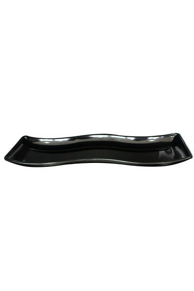 Raki RAKI wavy melamine platter 60x18x4cm black