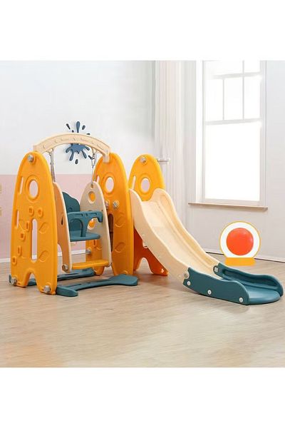 FULLJOY Slide with swing and basketball hoop 3*1, 185*150*117 cm