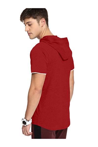 COLOR HUNT 100% Cotton Men's Trendy Half Sleeve T Shirt with Hoodie