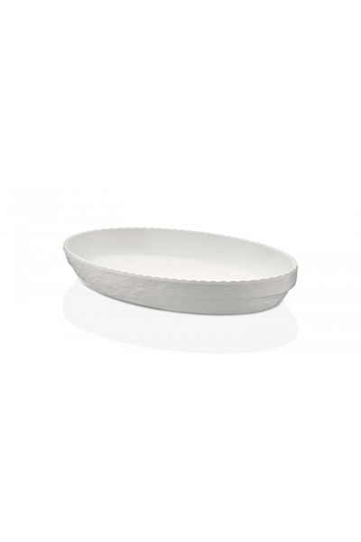 Raki Platou adanc melamina oval RAKI OLIE WHITE 40x25xh5,5 cm