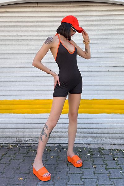 New Now Rope Strap Neck Tie Camisole Jumpsuit