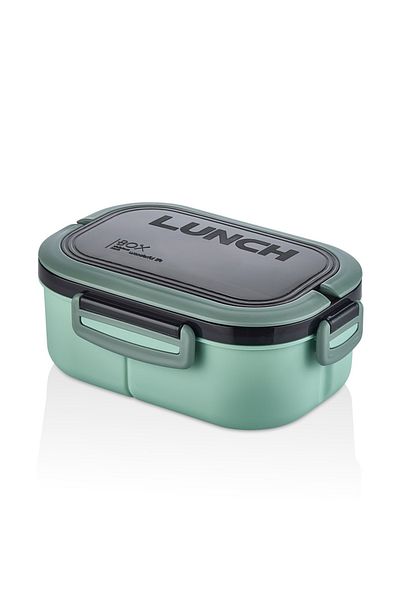 HOMEU Portable Food Container Lunch Box Diet Nutrition Box Storage Container Feeding Bowl with Fork and Spoon 1200ml