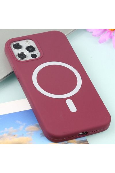 OEM Carcasă compatibilă cu Apple iPhone 13 PRO MAX, silicon, TPU, subțire, rezistentă la șocuri, roșie, cu încărcare wireless