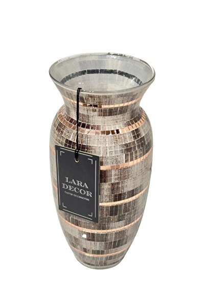 Lara Decor Bronz Camlı Vazo