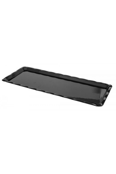 Raki RAKI polycarbonate rectangular dessert plate 10x30x2cm black