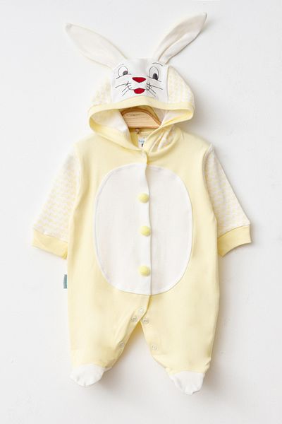 Hoppidik Baby Rabbit Costume Open Front Baby Romper