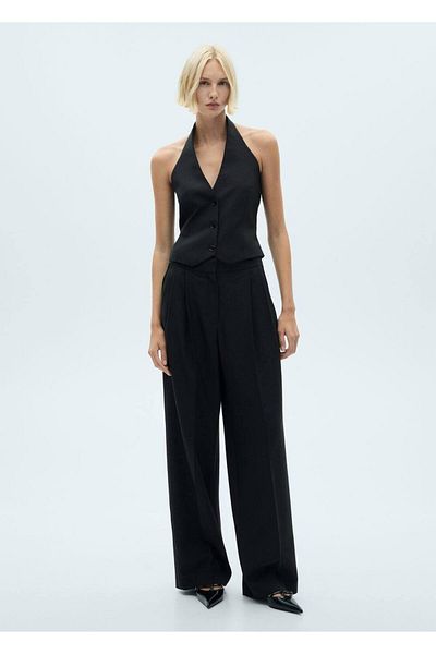 MANGO Woman Černá dámská vesta 77059239