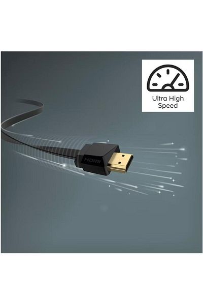 Hama Hama 205013 Ethernet HDMI Cable, 1.5m, 4K HDR, gold-plated (Black)