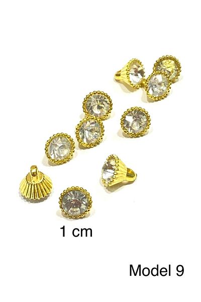 karantuhafiye Blouse Button / Metallized Blouse Button / 2915 /10 Pieces Model 9
