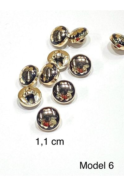 karantuhafiye Blouse Button / Metallized Blouse Button / 2915 /10 Pieces Model 6
