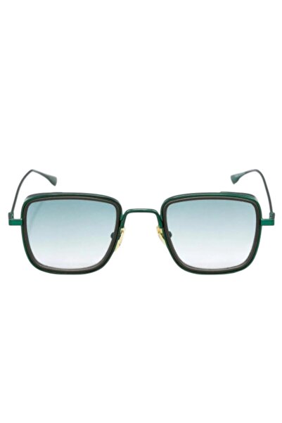 Merand Small Square Green Frame Green Glass Minimal Sunglasses High Quality Ce Certificate