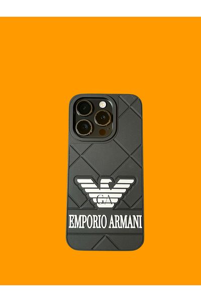 Emporio Armani Emporio Armani phone case, compatible with iPhone 15, black