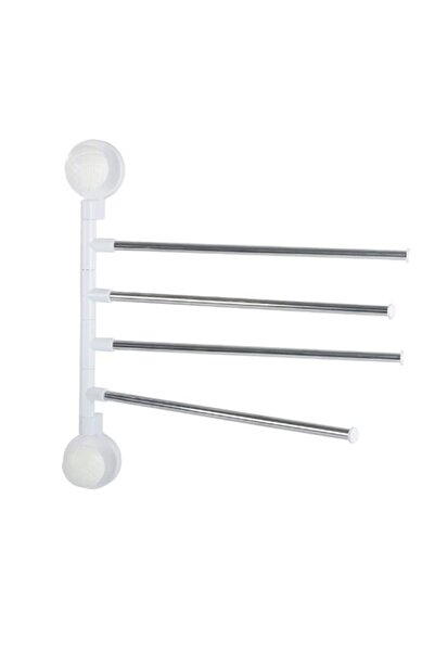coshop Suport rotativ pentru prosoape cu 4 brate, manere de prindere, 35.5 x 36 cm, alb