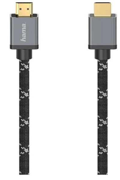 Hama HAMA 205240 cable, HDMI - HDMI, 3m, 8K HDR, gold-plated (Black/Gray)