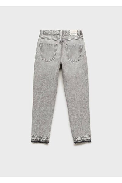 MANGO Kids Dekoratif yırtıklı mom fit jean pantolon