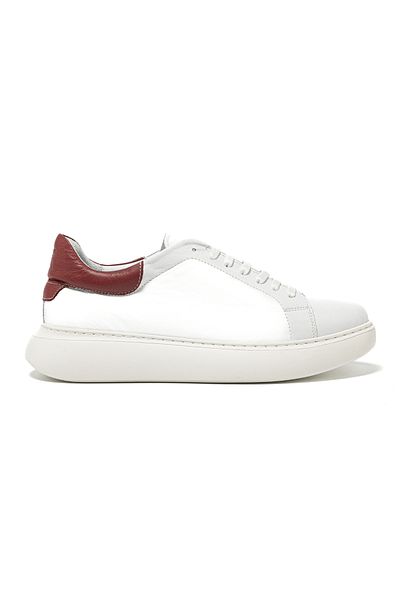 John May Men's Sneaker (Daily) Rc-25Y-058-R1960 John May White-Claret Red