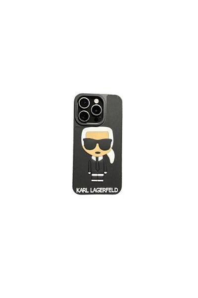 Karl Lagerfeld Husă de telefon, compatibilă cu iPhone 14 PRO MAX, neagră