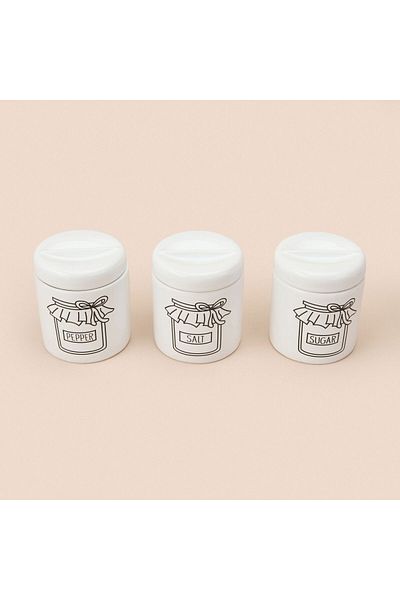 MATMEL Home 25028 Almira 3-Piece Spice Rack - White