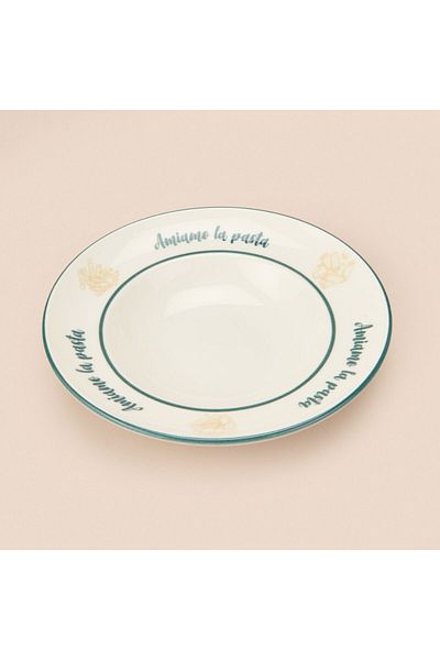 MATMEL Kitchen Amiamo Pasta Pasta Plate - White - 27 cm