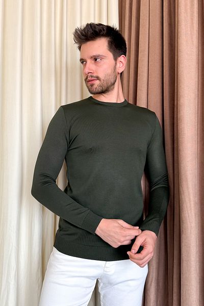 ModaPlaza Men's Crew Neck Long Sleeve Knitwear Sweater 4200